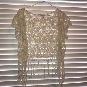 Crochet see through cardigan